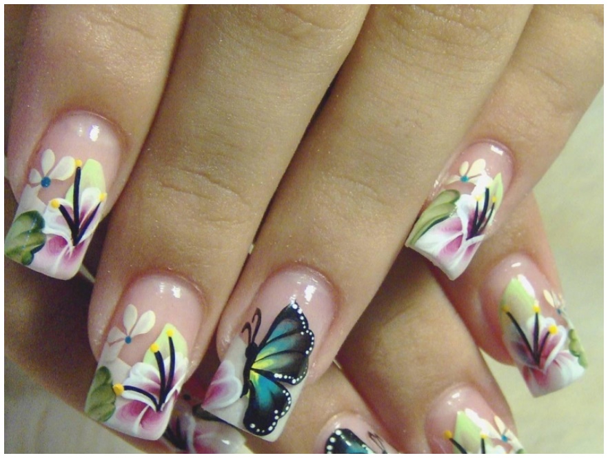 Butterfly Nail Art Designs with Glitter - wide 2