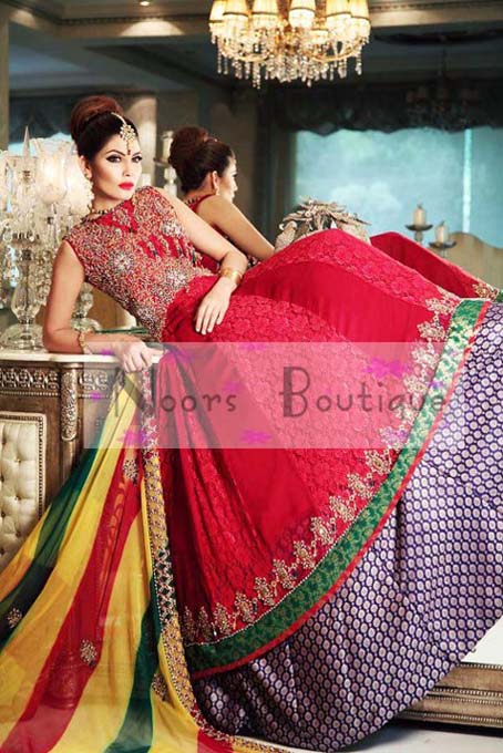 Pakistani Indian bridal mehandi dresses