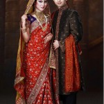 bridal saree young couple