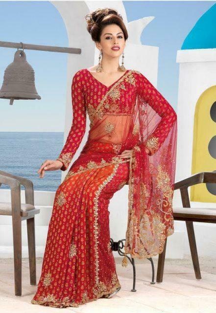 Latest Trends 2013 Bridal Saree For Women