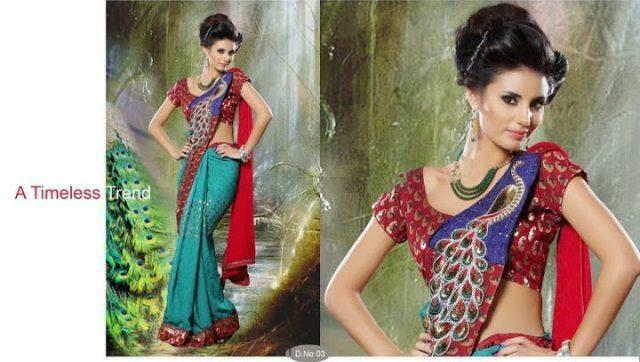 Party Wear Saree Collection Latest Fabulous 2013 For Ladies