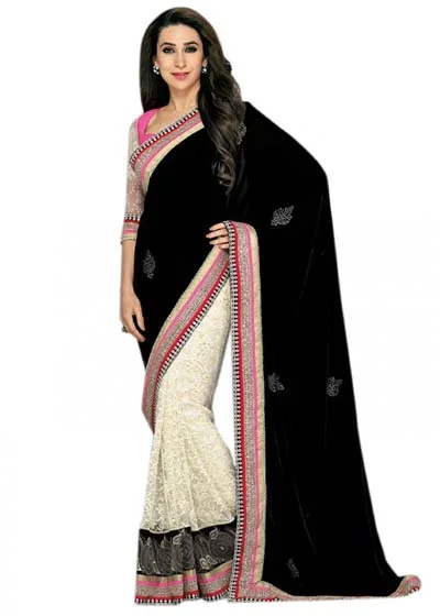 beautiful black saree