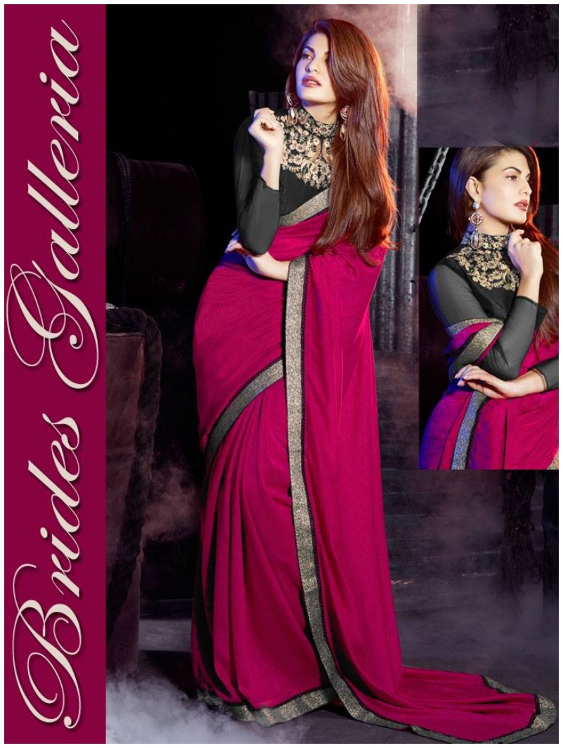 Bollywood Actress Jacqueline Fernandez Amazing Sarees 2015 (1)