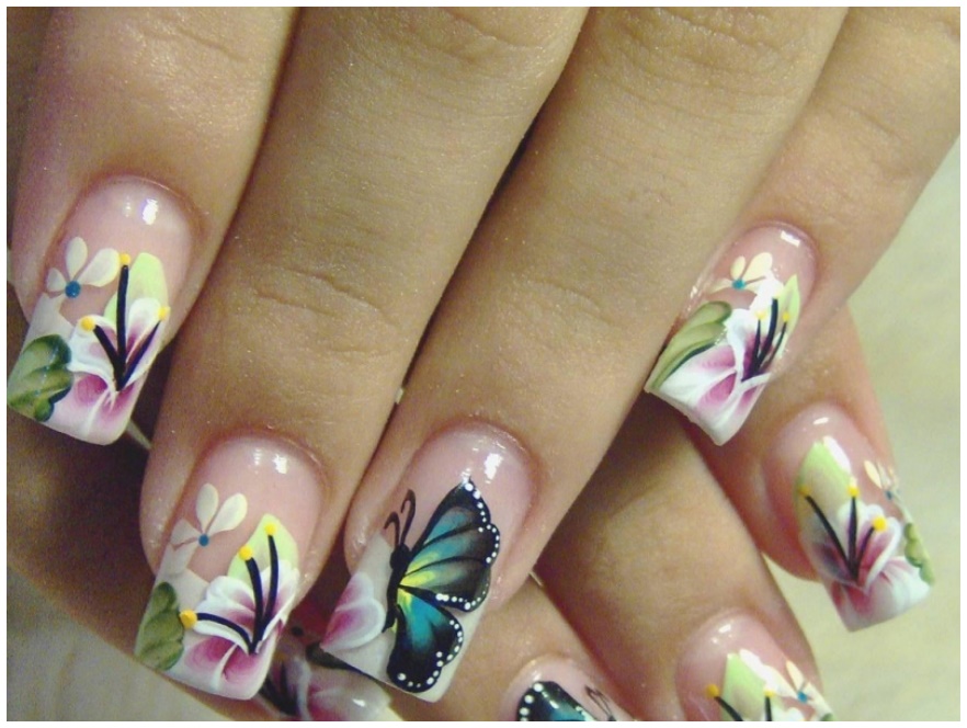 Latest Nail Art Butterfly design