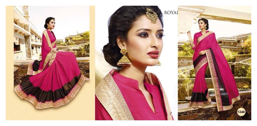 Royal Sarees Beautiful Latest Saree Designs 2015-16 for Women (9)