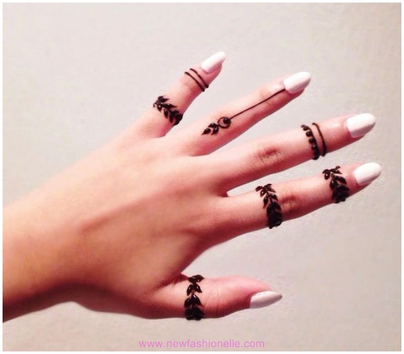 Best Mehndi Designs on Single Finger