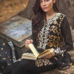 Mina Hasan Embroidered Chiffon Fabric Winter 2015-16