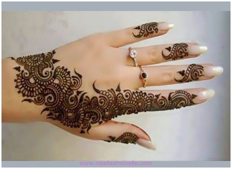 New year Finger Mehndi Designs