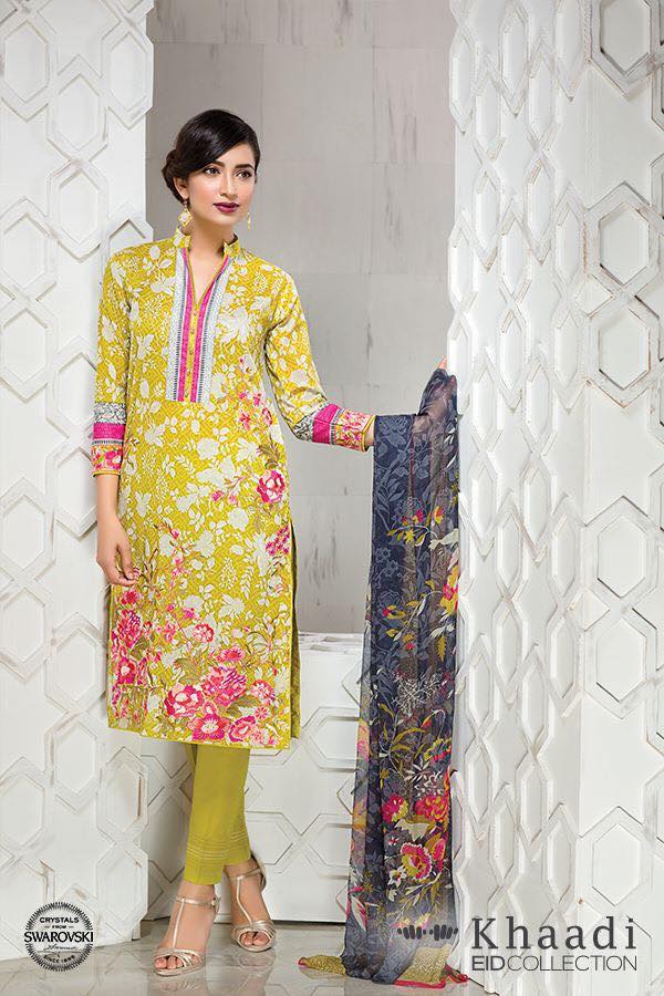 Khaadi Eid ul fitr Lawn Collection 2016 prices
