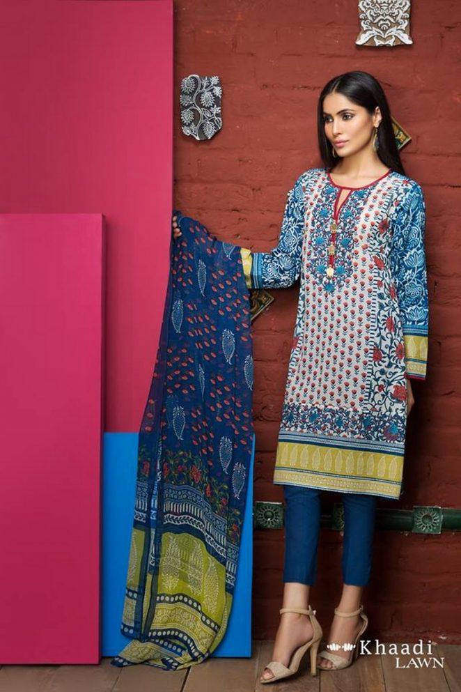 Khaadi Lawn Spring Embroidered Collection 2017 Volume (12)